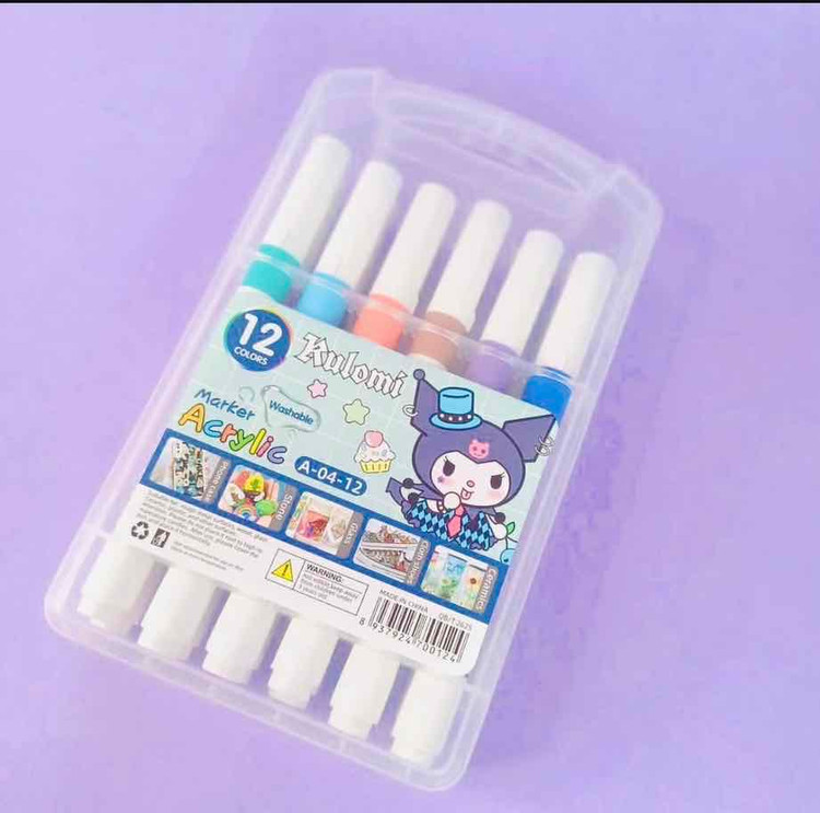 ماژیک ۱۲رنگاکرلیک کرومی